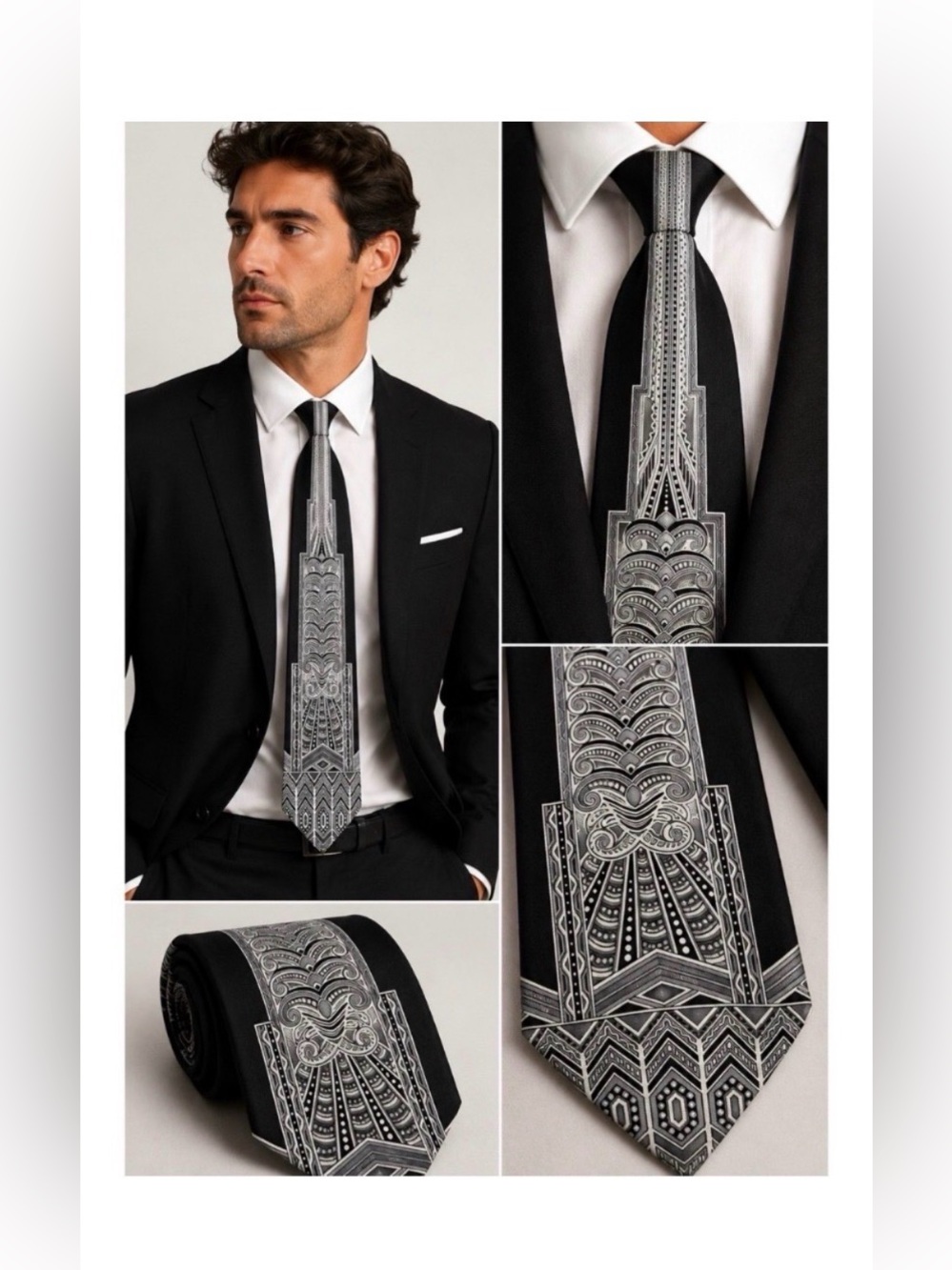 BACHRACH Made It Italy Silk Men’s Tie